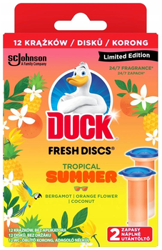 Żelowe krążki do WC Duck Tropical Summer wymienne wkłady 2 x 36 ml (5000204283808)