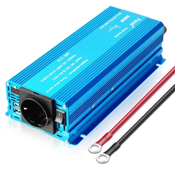 Инвертор преобразователь FOVAL 2600 W 12V-220 (Чистая синусоида, 2600 Вт), синий, 2600 Ватт, чистый синус