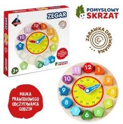 Sorter Askato Pomysłowy Skrzat Zegar Drewniany (6901440117140)