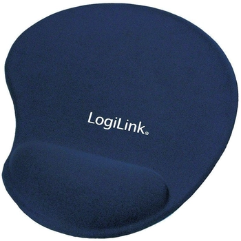 Podkładka pod mysz komputerową z poduszką pod nadgarstek LogiLink GEL Mouse Pad Blue (ID0027B)
