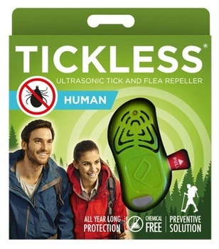 Ультразвуковой отпугиватель клещей для людей TickLess (зеленый)