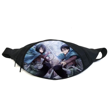 Поясная сумка бананка манга Атака титанов Attack on Titan (GBAT 02) Gear Bag черная