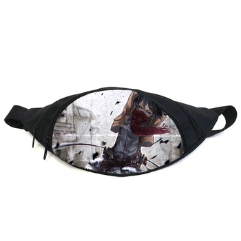 Поясная сумка бананка манга Атака титанов Attack on Titan (GBAT 024) Gear Bag черная