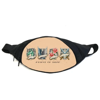 Поясная сумка бананка манга Атака титанов Attack on Titan (GBAT 019) Gear Bag черная