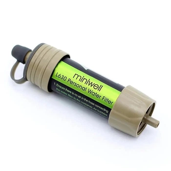 Фильтр для воды Miniwell L630 портативный, туристический коричневый