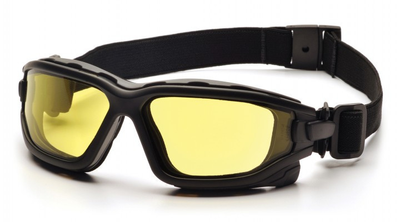 Тактические очки Pyramex i-Force XL с уплотнителем Anti-Fog желтые