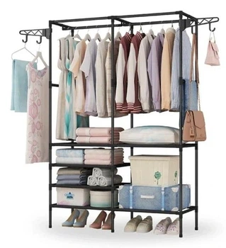 Вешалка стойка для одежды 160x112x46см Simple Coat Rack Double Row (71901SH734)