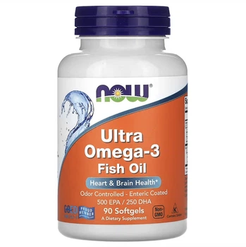 Ультра омега-3, риб’ячий жир, NOW Foods, 90 капсул