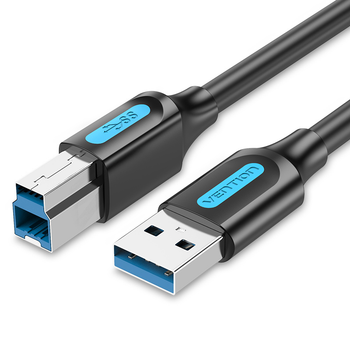 Кабель Vention 1м USB - USB Type-B 3.0 5 Гбит/с 2A USB-A 3.0 на USB-B 3.0 для Принтера Черный
