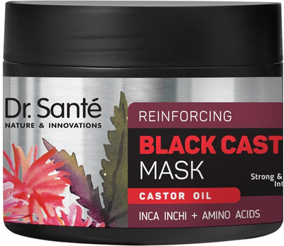 Маска Dr. Sante Black Castor Oil Відновлювальна для волосся з касторовою олією 300 мл (8588006040463)