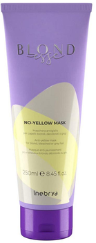 Maska do włosów Inebrya Blondesse No-Yellow Mask dla blond rozjaśnianych i siwych włosów 250 ml (8008277262321)