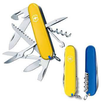 Нож Victorinox Huntsman Ukraine 91 мм Жовто-синій (1.3713.8.2)