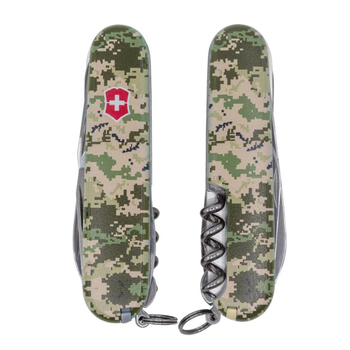 Нож Victorinox Huntsman Army 91 мм Піксель + Лого (1.3713.3_W3941p)