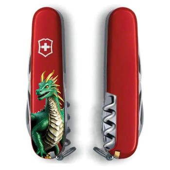 Нож Victorinox Spartan Zodiac 91 мм Зелений дракон (1.3603_Z3340u)