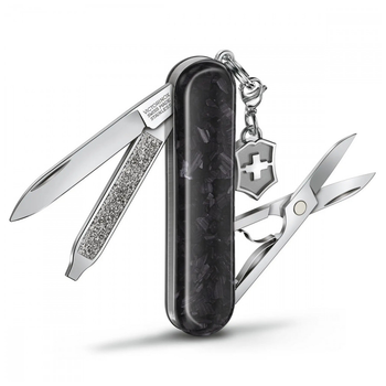 Нож Victorinox Classic SD Brilliant Carbon + брелок-лого (0.6221.90)