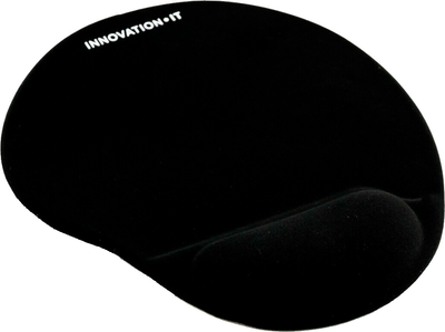 Podkładka pod mysz komputerową z poduszką pod nadgarstek Innovation IT GEL Mouse Pad Black (120839-IIT)
