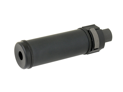 Глушник QD 126mm з полум'ягасником - Black (для страйкболу)