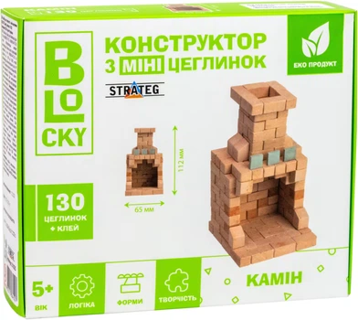 Строительный набор для творчества из мини-кирпичиков Strateg Blocky Камин (31025) (4823113864507)