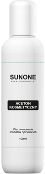 Ацетон Sunone косметичний засіб для видалення гібридних лаків 100 мл (5903332081301)