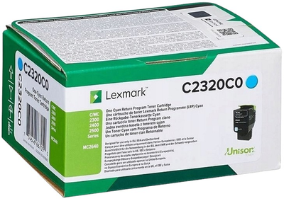 Тонер-картридж Lexmark C2320C0 Cyan (734646667050)