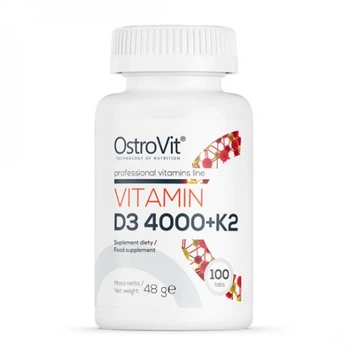 Вітамін D3 + К2 OstroVit Vitamin D3 4000+K2 100 tabl