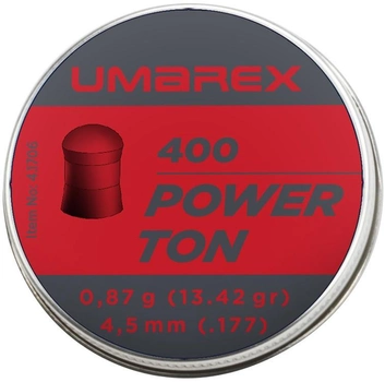 Пули Umarex Power Ton 4.5 мм, 0.87 грамм / 400 штук упаковка
