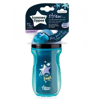 Пляшка непроливаюча Tommee Tippee Straw Cup з соломинкою від 12 місяців Хлопчик 260 мл (5010415470232)