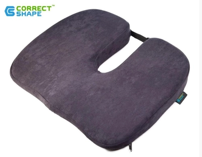 Ортопедична подушка для сидіння Correct Shape Model-1Подушка від геморою, простатиту, подагри сірий (95737)
