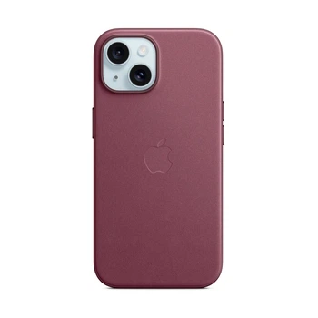 Чехол для Apple iPhone 15 Plus, FineWoven Case with MagSafe, бордовый, защитная накладка панель из материала FineWoven, противоударный, для айфона, защита всего корпуса, поддержка беспроводной зарядки и MagSafe, (ARM71979)