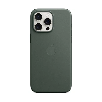 Чехол для Apple iPhone 15 Pro Max, FineWoven Case with MagSafe, зеленый, защитная накладка панель из материала FineWoven, противоударный, для айфона, защита всего корпуса, поддержка беспроводной зарядки и MagSafe, (ARM71988)