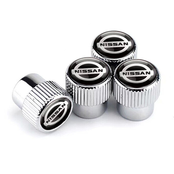 Ковпачки на ніпель захисні для Ніссан Premium Style Silver Nissan, 4 шт (67613)
