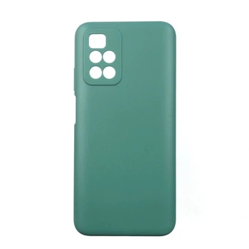 Силіконовий чохол з мікрофіброю для Xiaomi Redmi 10 (Темно-зелений)