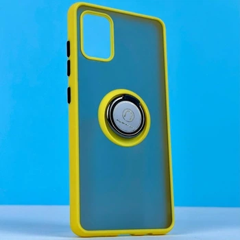 Чохол з кільцем-підставкою для Xiaomi Redmi Note 8T (Жовтий)