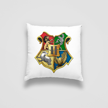 Декоративна подушка з принтом "Логотип факультетів Harry Potter. Гаррі Поттер" Push IT Білий Кавун П000747