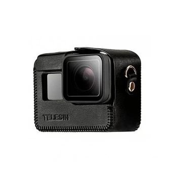 Чехол кожаный черный Telesin GP-PRC-567 для GoPro Hero 7, 6, 5, Hero 2018 (77350)