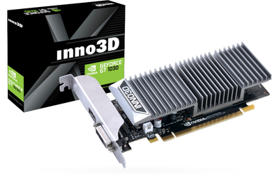 Видеокарта INNO3D PCI-Ex GeForce GT 1030 2GB GDDR5 (64bit) (1227/6000) (DVI, HDMI) (N1030-1SDV-E5BL)