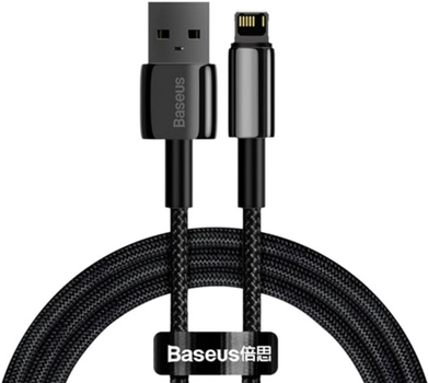 Kabel Baseus Tungsten Gold Fast Charging Data Cable USB to iP 2.4 A 2 m Black (CALWJ-A01)