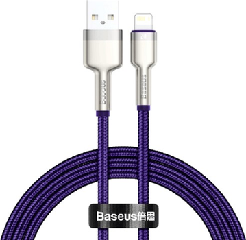 Кабель Baseus Cafule Series Metal Data Cable USB to IP 2.4 А 1 м Purple (CALJK-A05)