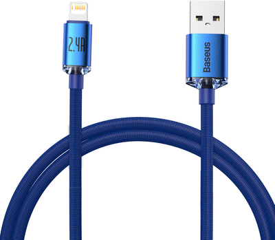 Кабель Baseus Crystal Shine Series Fast Charging Data Cable USB to iP 2.4 A 2 м Blue (CAJY000103)