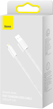 Кабель Baseus Dynamic Series Fast Charging Data Cable USB to iP 2.4 A 1 м White (CALD000402)