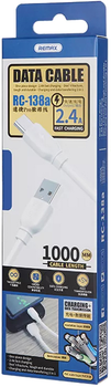 Kabel Remax Suji Series USB to Micro-USB White (RC-138m White)