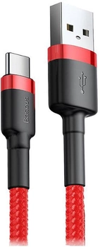 Kabel Baseus Cafule Cable USB for Type-C 3 A 1 m Red (CATKLF-B09)