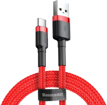 Кабель Baseus Cafule Cable USB For Type-C 2 А 3 м Red/Red (CATKLF-U09)