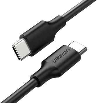 Kabel synchronizacyjny Ugreen US286 Type-C - Type-C 3 A Cable 1 m Black (6957303859979)