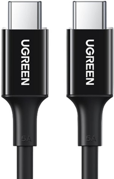 Кабель Ugreen US300 Charging Cable 100 Вт USB Type-C to USB Type-C 5 А 1 м Black (6957303883714)