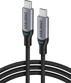 Kabel Choetech USB Type-C - USB Type-C 1.8 m pleciony Black (XCC-1002-GY)