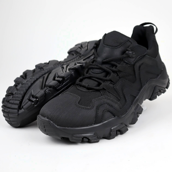 Кросівки тактичні шкіряні OKSY TACTICAL Black демісезонні весна/літо/осінь 45 розмір