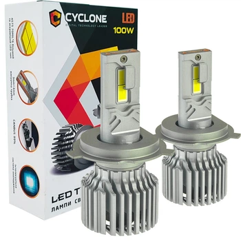 лампа світлодіодна для фар cyclone led h4/h19 5700k 18000lm type 41 2 шт комплект