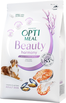 Полнорационный сухой корм Optimeal Beauty Harmony для взрослых собак всех пород, мягкий успокаивающий эффект, формула на основе морепродуктов 4 кг (4820215366076)(B1763001)