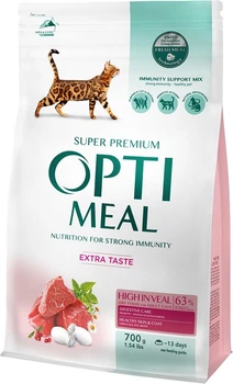 Сухий корм для кішок Optimeal Veal з телятиною 700 г (4820215364683)